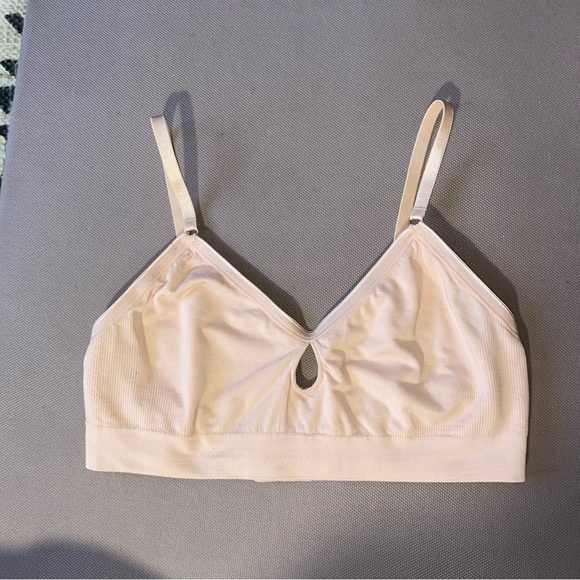 ThirdLove Other - Thirdlove Lounge Bralette Cozy Comfy Gold Detail M/L Pink Wireless Bra